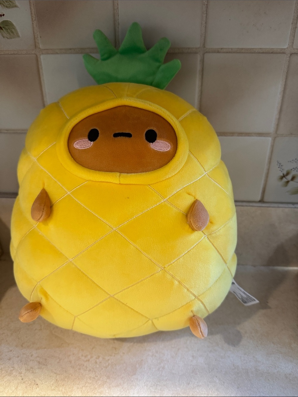 Smoko Tayto Potato Pineapple Midi Mochi Yellow Deluxe Plush